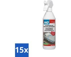 HG - Hygiënische Matras Opfrisser - Werkt Na 30 Minuten - Neutraliseert Nare Geurtjes - 500 ml - Bulkverpakking - 15 stuks