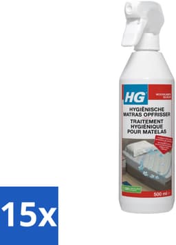HG - Hygiënische Matras Opfrisser - Werkt Na 30 Minuten - Neutraliseert Nare Geurtjes - 500 ml - Bulkverpakking - 15 stuks — thumbnail 1