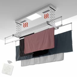Foxydry 122 cm PRO electrisch plafonddroogrek met verwarming - 122 X 53 X 25 cm — thumbnail 1