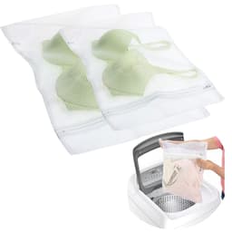 Waszakken Set - Wasnetten - Waszak met Ritssluiting - Was Zak - 40x30 cm & 30x25 cm - Wit - Inclusief EBOOK — thumbnail 1