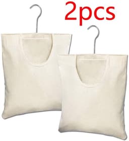 Wasknijperzak Duurzaam - Wasknijpertas - Opbergtas - Hangende Wasknijperzak - 2 Stuks - 27 x 32 cm - Beige — thumbnail 3
