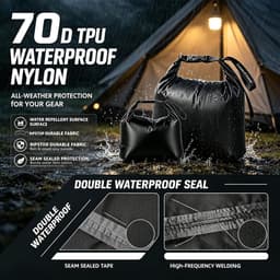 Waszak voor op reis 34 x 51 cm - waterdicht nylon - vuilwaszak met kliksluiting - ruimtebesparing tot 50% - ShopVlot — thumbnail 4