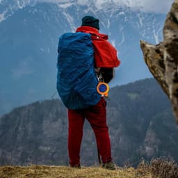 Reis waslijn - Draagbaar droogtouw - Kleding drogen - Winddicht ontwerp - 10 meter touw - Oranje — thumbnail 3