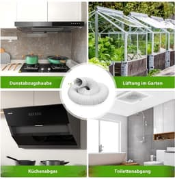 Afvoerslang Ø 150 mm lengte 6 m flexibel pvc aluminium buis airconditioning ventilatieslang flexibele slang aluminium voor mobiele airconditioning wasdroger afzuigkap droger — thumbnail 2