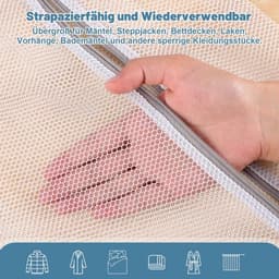 Wasnet Groot 60 x 80 cm - Waszak Herbruikbaar - Waszak voor Wasmachine - Waszakken voor Wasgoed - Wasnet met Ritssluiting - Geschikt voor Overhemden/Jassen — thumbnail 3