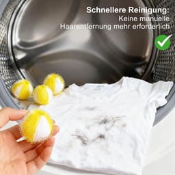 SnelShoppen - 12 Stuks Dierenhaarverwijderaar Wasmachine, Herbruikbare Pluisballen voor Effectieve Verwijdering van Dierenharen, Geschikt voor Kleding — thumbnail 3