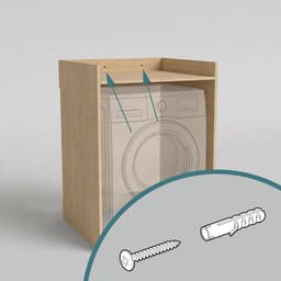Wasmachine kast - 97 x 66 x 61 cm - ombouw — thumbnail 5