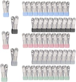 Wasknijpers,Antislip Spoorloos | Metalen Knijpers – Roestvrijstalen Knijpers Voor Handdoeken, Sokken, Ondergoed, Voedselafdichting En Foto'S. — thumbnail 1