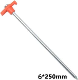 Tentankerset voor vloerbevestiging - 12 stuks 25 cm grondankers van staal - oranje - stabiliteit voor tenten op harde ondergronden. — thumbnail 2