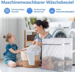 Wasmachine net 60 x 60 cm - herbruikbare beschermende zak - voorkomt vervilting - ideaal voor lingerie en beddengoed - ShopVlot — thumbnail 4