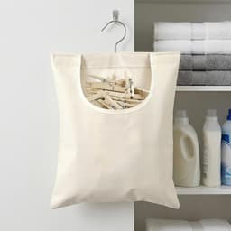 Wasknijperzak 32 x 28 cm in Beige - Ideaal voor het organiseren van was, wasmand en wasaccessoires — thumbnail 4