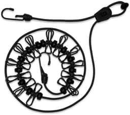 Dailygoods- Waslijn Uittrekbaar 180/360 cm - Draagbare Waslijn - Winddicht - 12 Clips - Roestbestendig - Duurzaam Elastisch Touw - Waslijnset — thumbnail 1