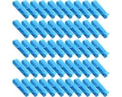 Vuilniszak Clips - Prullenbak Houder - Vuilniszak Fixeren - Antislip Ontwerp - 50 Stuks - Blauw