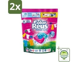 Color Reus - 3+1 Power Caps - Gekleurde Was - 65 Wasbeurten - Voordeelverpakking - 2 stuks - Wascapsules - Kleurwas