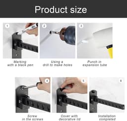 Dailygoods- Wandrek Inklapbaar - Opvouwbaar - Droogrek voor Balkon - Garderobe - Badkamer - Roestvrij Staal — thumbnail 5
