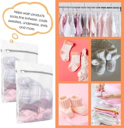 Dailygoods- Wasnet Klein - 4 Stuks - Waszak voor Fijne Was - Waszak met Ritssluiting - Wasnet voor Beha/Sokken - Polyester Zonder Pilling — thumbnail 4