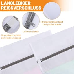 Wasnet voor Wasmachine - Polyester - Fijnmazig Ontwerp - Verborgen Ritssluiting - Voor Delicate Kleding — thumbnail 5