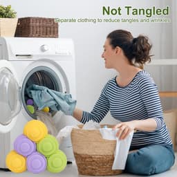 SnelShoppen - 6 Stuks Wasballen voor Wasmachine en Droger - Herbruikbare Rubber Wasballen - Tumble Dryer Balls - 5.5cm - Zacht en Duurzaam Materiaal — thumbnail 2