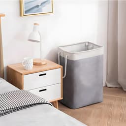 Grote opvouwbare wasmand met afneembare mesh zak en handvatten, ideaal voor vuile was in slaapkamer, badkamer en kinderkamer. — thumbnail 4