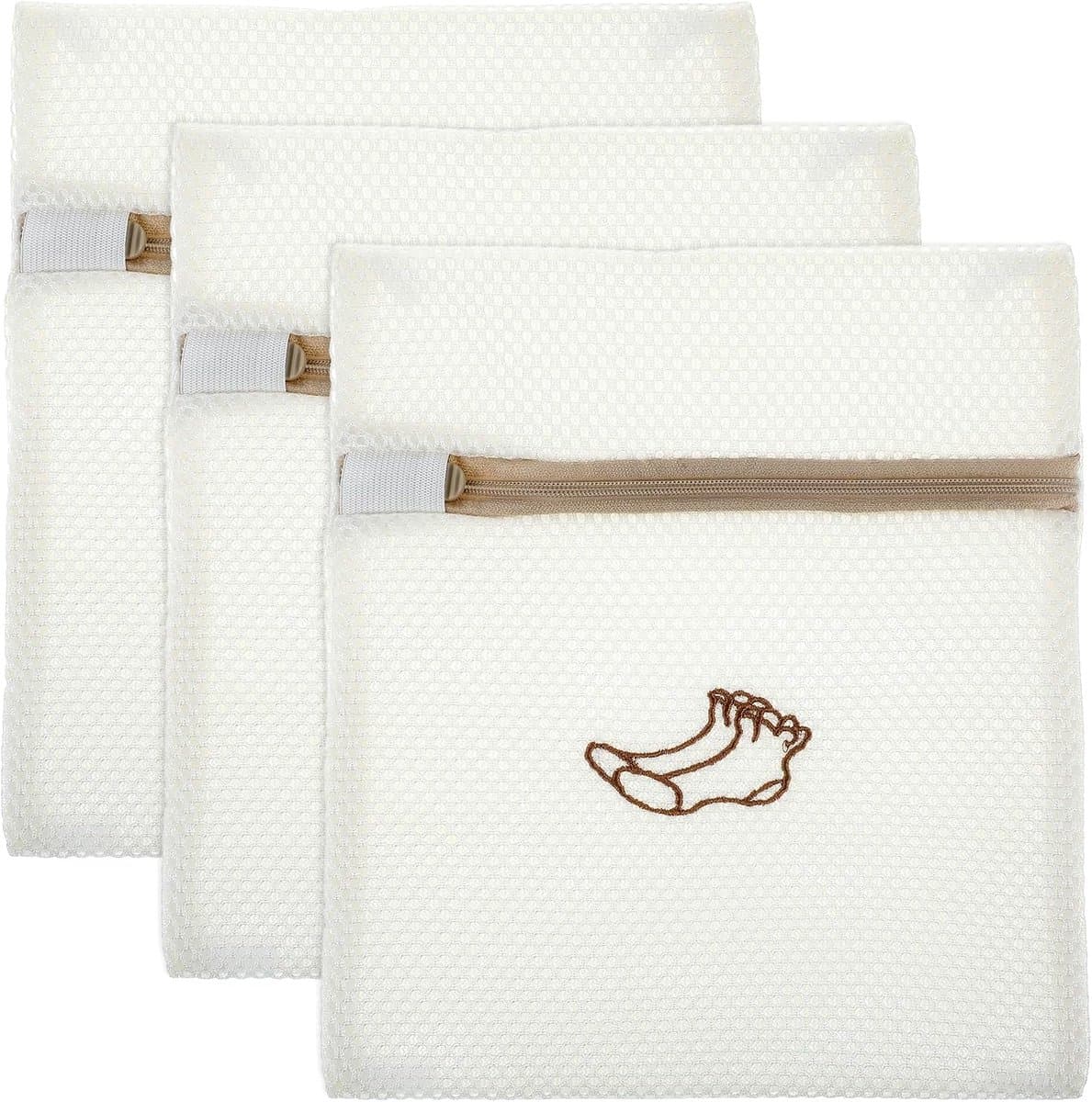 3 stuks delicate waszak, gaaszakken met rits voor sokken, ondergoed, babykleding, badpak - kleine duurzame borduurtas, reiskleding opslag — afbeelding 1