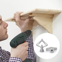 Set van 100 holle ruimtepluggen, vlinder, gipsplaat, dowels, vliegtuigvorm, vlindervorm, met schroeven, voor gipsplaat, gipsvezelplaten, beton, bakstenen, holle wand — thumbnail 4