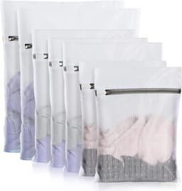 Waszakken voor wasmachine, 7-delige set, waszakken, met ritssluiting, voor beha, reizen, ondergoed, sokken, truien, overhemden — thumbnail 1