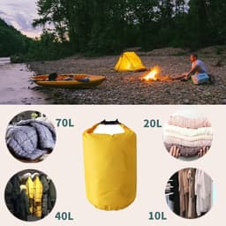 tas, 10L/20L/40L/70L/90L waterdichte zak, ultralichte droogzak, waterdichte watersporttassen voor kajakken, strand, zwemmen, kamperen, wandelen, oranje, 20L — thumbnail 4