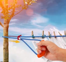 Waslijn Touw 10M Wasgoedlijnen Dik Tuin Buiten Gemakkelijk aan te trekken.. — thumbnail 3
