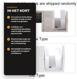 Schuifdeuronderhouder roestvrij staal - Deurbuffer - Instelbaar - Duurzaam - Hittebestendig - Verstelbare afmetingen 6x2x2 cm - Deurstopper — thumbnail 2
