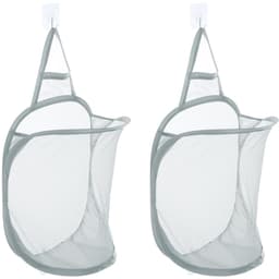 Dailygoods - 2 Pack Hangende Waszakken - Vouwbare Mesh Wasmand met Haken voor Vuile Kleding — thumbnail 1