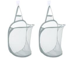 Dailygoods - 2 Pack Hangende Waszakken - Vouwbare Mesh Wasmand met Haken voor Vuile Kleding