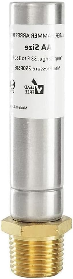 Waterslagdemper - Schokdemper Waterstop - Wasmachine Beschermen - Roestvrij Staal - 1/2 inch NPT - Zilver — thumbnail 1
