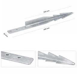Set van 4 Grondankers voor Schommels - 44.5 cm Gegalvaniseerd Staal — thumbnail 3