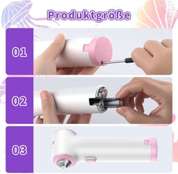 Speed Airbrush Elektrische verfspuitstiften, set van 12 textielmarkers met dubbele punt, 3 sjablonen en 2 sproeikoppen, heldere en rijke kleuren, textielverf om te spuiten, roze — thumbnail 3
