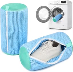 Waszak voor Sneakers - 2 Stuks, Blauw, Beschermnet voor Wasmachine, Schokbestendig en Ritssluiting, Ideaal voor Sportschoenen — thumbnail 1