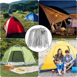 Grondankers U-vormig - Tuinhaken Worteldoek - Tuin Vastzetten - Gegalvaniseerd Staal - 50 stuks - Zilver — thumbnail 5