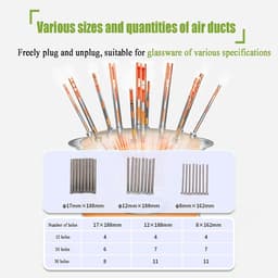 Glaswerk Droogrek - Laboratorium Droger - Snel Drogen - Instelbare Temperatuur - 3 Maten Buizen - Wit — thumbnail 5