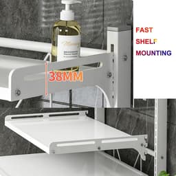 Verstelbaar Stand Opbergrek - Toilet Organzier Voor Wasserij Plank Wasmachine rek — thumbnail 2