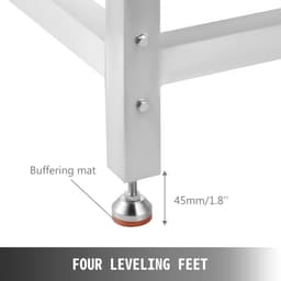 Bolt Edge Wasmachine Verhoger - Verstelbaar - Aluminium - Inclusief 2 planken — thumbnail 5