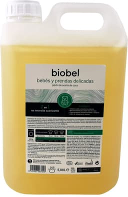 Biobel – Vloeibaar Wasmiddel voor Delicate en Babykleding – 5L – 100% Natuurlijk — thumbnail 2