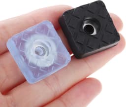 Actie4you® - Rubberen Voetjes - Vierkant - Rubber Dopje - Meubelonderzetter - Onderzetters -Trillingsdemper - Anti Slip - 22x22mm – 4 Stuks - Transparant — thumbnail 3
