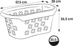 Luchtdoorlatende Hip Hugger Wasmand - Ergonomisch en Compact - 30,5 Liter — thumbnail 2