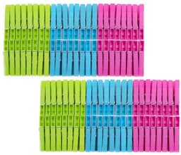 Benson Wasknijpers - 96x stuks - kleurenmix fel - kunststof - 8 cm - was op hangen — thumbnail 1