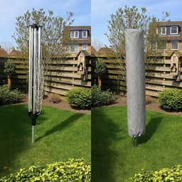 CUHOC Droogmolenhoes 175x28x50 cm – Diamond Label – Incl. Stevige Stok – Waterdichte Hoes met Rits voor Droogmolens tot 2,5x2,5 meter — thumbnail 1