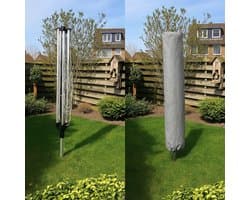 CUHOC Droogmolenhoes 175x28x50 cm – Diamond Label – Incl. Stevige Stok – Waterdichte Hoes met Rits voor Droogmolens tot 2,5x2,5 meter