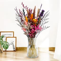 Gedroogde bloemen, 45 cm, natuurlijke gedroogde bloemen, tafeldecoratie, gedroogde bloemen, decoratie, voor huis, arrangement bruiloft, kantoor, decoratie, woonkamer, slaapkamer — thumbnail 4