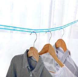 Draagbare waterdichte waslijn - Blauw - 5 meter - Nylon - Voor Kleding en Dekbedden — thumbnail 4