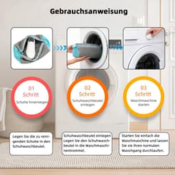 VHV - Waszak voor schoenen - 2 stuks - Schoenwaszak voor wasmachine - Waszak tegen vervorming - Met Rits - Chenille materiaal - 360° uitgebreide reiniging - Herbruikbaar — thumbnail 3
