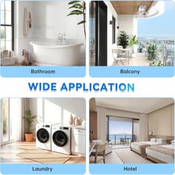 2PACK Retractable Clothesline SUS304 Clothesline Tumble Dryer with Adjustable Rope String Hotel Style Wall Mounted - ShopVlot — thumbnail 2