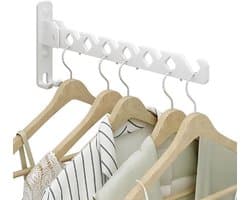 Opvouwbare kledinghaken voor aan de muur, voor balkons/wasruimtes/badkamers, van aluminiumlegering